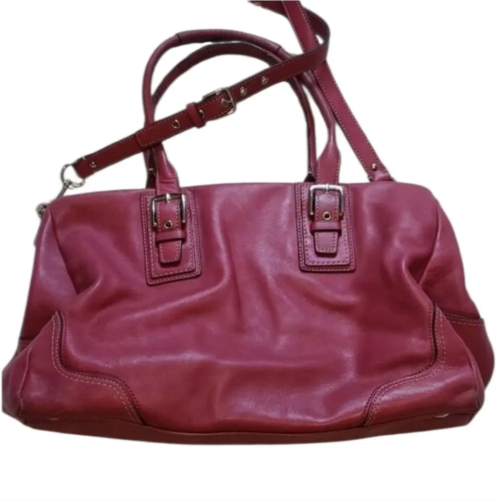 Coach Pink Satchel With Tan Coach Twillie